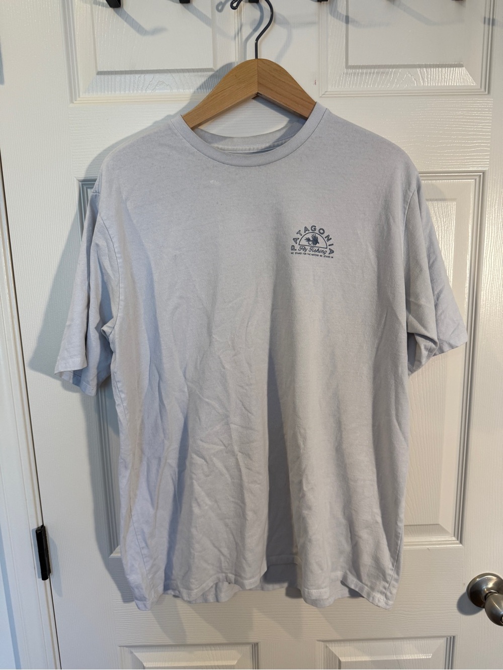 Patagonia Light Blue Short Sleeve Logo Tee
